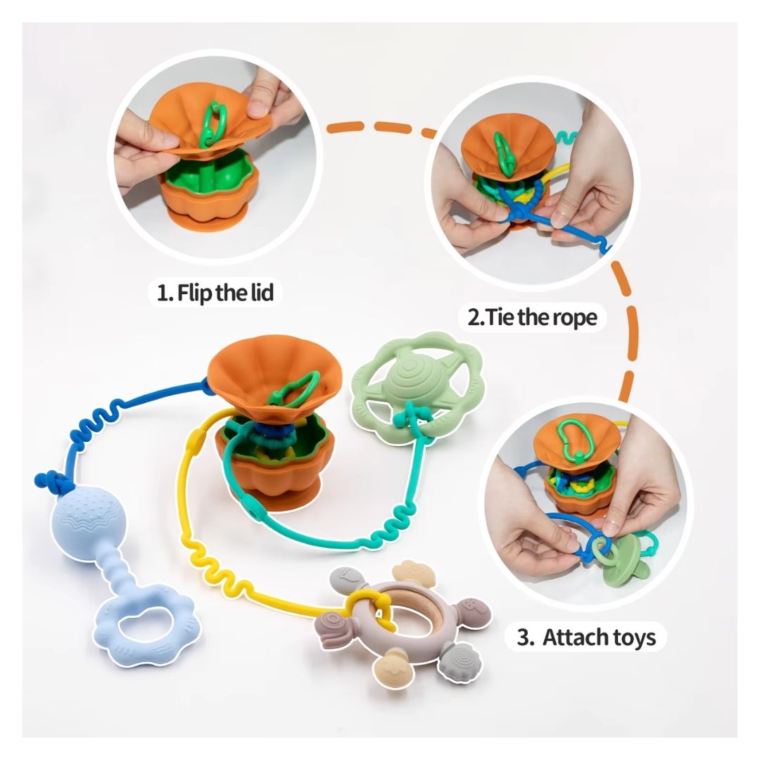 CALABAZA SUJETADOR DE JUGUETES Y CHUPETE