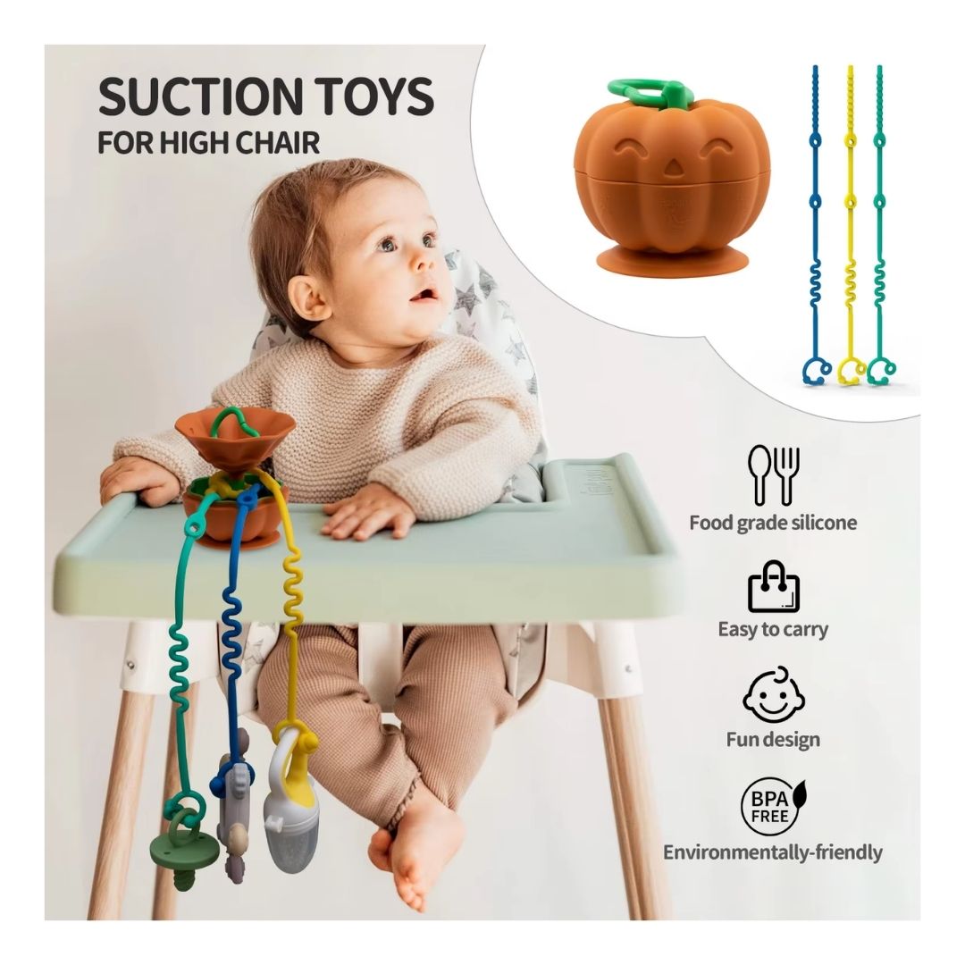 CALABAZA SUJETADOR DE JUGUETES Y CHUPETE